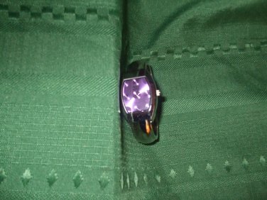 quartz watch Faded Glory purple chrome japan mov't Bezel stainless steel jewelry