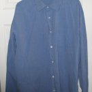 $40 blue shirt vintage inspired Steve & Barrys Quality long sleeve XL button top