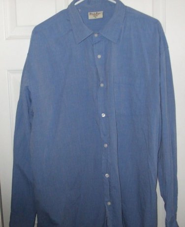 $40 blue shirt vintage inspired Steve & Barrys Quality long sleeve XL button top
