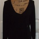 New Tops Blouse plus LANE BRYANT black rib knit sweater 5 button cuff size 16