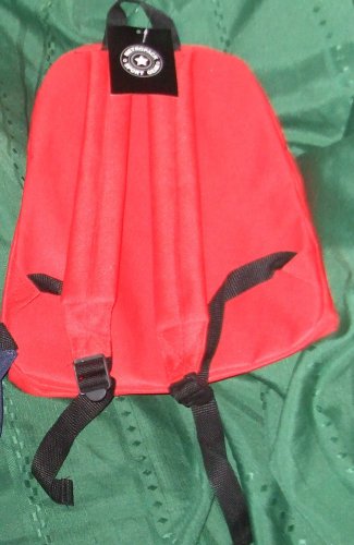 New school BACKPACK Red 12x17x6 Sport Gear outer zip pocket polyester book bag