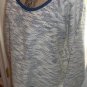 New $59 knit sweater blouse NINE WEST Vintage America coll. size XXL navy wh top