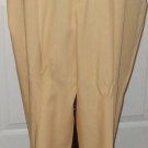 NEW $32 yellow slacks & belt Fundamental things petite size 16 hip to hip 22"