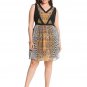 $79 Printed CHIFFON tank dress black lined LANE BRYANT sizes 26 top