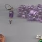 $29 purple faux diamond drop Earrings Silver Tone & hair tie jewelry new