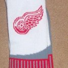 Nwt red white knit DETROIT REDWING license NHL socks size 8-13 L