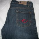 New $52 Zoey Beth jeans boot cut size 13/14 reg Wash MED Dark red stitch pants