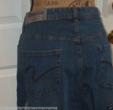 NEW $54 CATHERINES  slimmer comfort JEANS plus size 16 W slim fit 40" waist