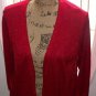New $59 rose metalic WILLI SMITH rib knit cardigan blouse plus 1X sweater top