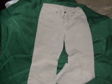 DICKIE JEANS cotton khaki straight leg size 10 work used 29 inseam bottom