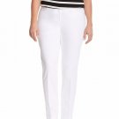 $49 sexy stretch Lane Bryant white straight leg slacks size 16 press pants
