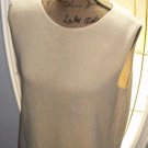 COLDWATER CREEK yellow cozy cotton crochet style knit tank sweater large top