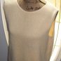 COLDWATER CREEK yellow cozy cotton crochet style knit tank sweater large top