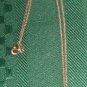 14KT GOLD filled AMCO 12" Chain 1960S jewelry Lavender GLASS DIAMOND PENDANT