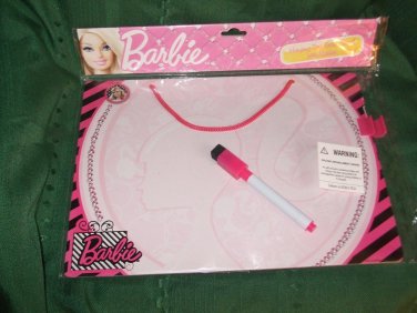 schooling Barbie writng art hanging dry erase board with marker NEW 8x11 inch