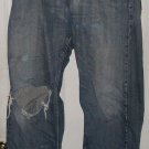 Men Worn till DESTROYED LEVI 569 Denim jeans size 36 waist loose straight  leg