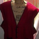 $59 rib knit C.J. BANKS holid color button sweater 3X plus cotton sleeveless top