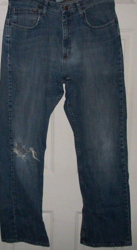 Men Worn till DESTROYED old WRANGLER Original jeans size 36 waist relax boot leg