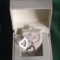 New .925TH earrings $60 jewelry STERLING SILVER open heart stamped gift box