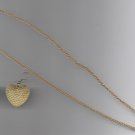 Orinental jewelry butterfly heart Earrings gold Tone & 18 "gold tone chain