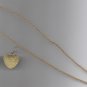 Orinental jewelry butterfly heart Earrings gold Tone & 18 "gold tone chain