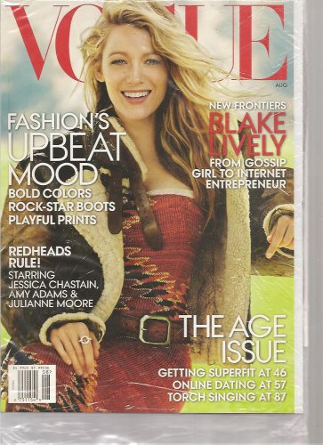 Vogue magazine Blake Lively AUG 2014 unread in SEALED wrapped book issue