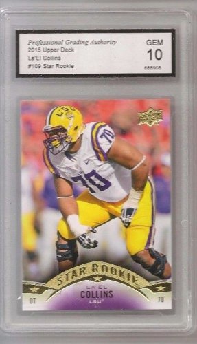 LA'EL COLLINS COWBOYS 2015 LEAF draft Graded gem 10 rookie football CARD