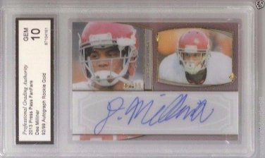 DEE MILLINER GOLD 2013 autograph RC /99 BROWNS Graded 10 SHOWCASE football CARD
