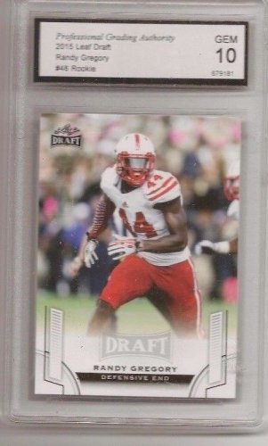 RANDY GREGORY COWBOYS 2015 LEAF draft Graded gem 10 rookie football CARD