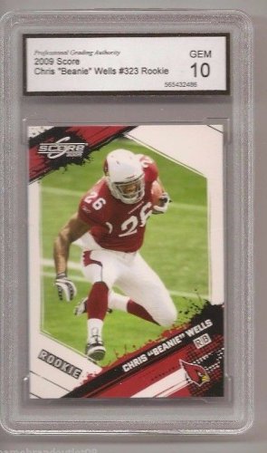 CHRIS BEANIE WELLS U.MICHIGAN PHX CARDINALS 2009 score RC Grade 10 football CARD