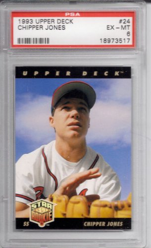 rare grade PSA 6 Chipper Jones Star RC baseball card Atlanta Braves low pop