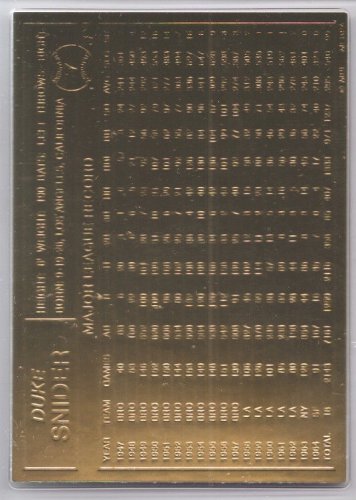 GOLD card DUKE SNIDER 1996 CMG Brooklyn Dodgers baseball card Danbury MINT