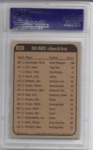 WALTER PAYTON graded PSA 7 football card Chicago Bears NFL 1981 TEAM LEADER