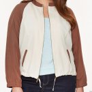 NEW $79 ball style jacket LANE BRYANT soft twill brown 1X plus coat top