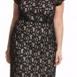 NWT $89 black floral lace dress LANE BRYANT net shoulder soft lined size 28