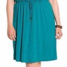 NEW $59 TEAL tie waist dress size 14/16 LANE BRYANT 1X summer top
