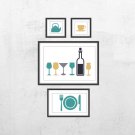 Kitchen Wall Art - Kitchen Wall Decor - Kitchen Cutlery Wall Decor - Kitchen Decor