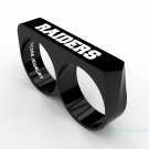 Tungsten Double Finger NFL Football Oakland Raiders Ring