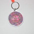 Round Key Ring/Love & Peace Sign (KR019)