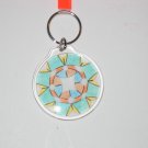 Round Key Ring w/Snowflake Design (KR026)
