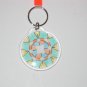 Round Key Ring w/Snowflake Design (KR026)