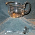 Glass Gravy Boat With Snowflake Etching (EG021)