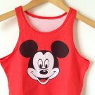 Cartoon micky sleeveless casual women crop top tank vest