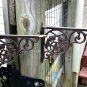 2 Rustic Cast Iron Hanging Wall Brackets Shelf Brace Western Cross Gun Pistol American Heritage