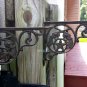 2 Rustic Cast Iron Hanging Wall Brackets Shelf Brace Western Cross Gun Pistol American Heritage