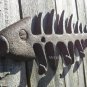 Large Cast Iron Fish Skeleton Fisherman Key Hook Wall Sculpture Lake House Decor Bony Fishing Plaque