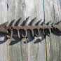 Large Cast Iron Fish Skeleton Fisherman Key Hook Wall Sculpture Lake House Decor Bony Fishing Plaque