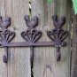 Distressed Cast Iron Rooster Storage Rack Bracket Mount Kitchen Utensil Holder Utility Hook