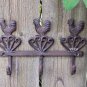 Distressed Cast Iron Rooster Storage Rack Bracket Mount Kitchen Utensil Holder Utility Hook