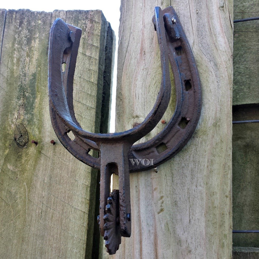 Country Western Door Knocker Horseshoe Cowboy Boot Spur Metal Door